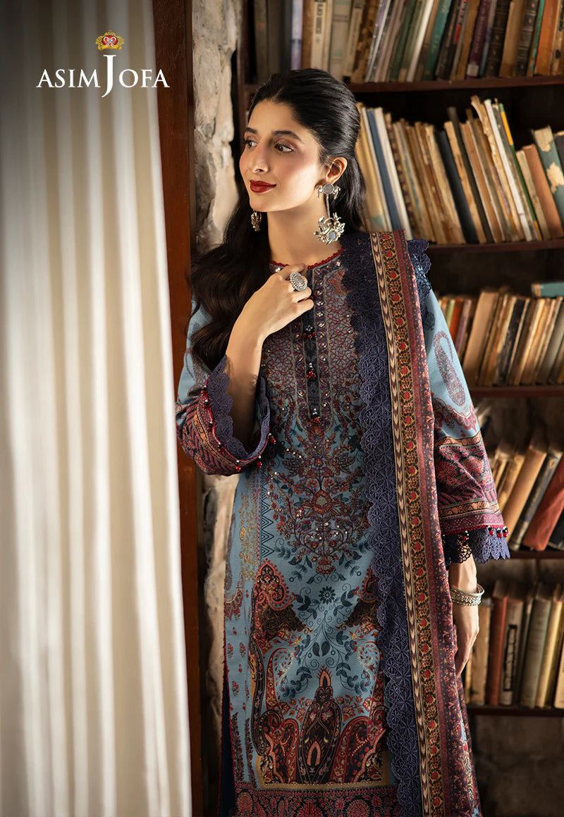 ASIM JOFA AJUW-01 EMBROIDERED KHADDAR