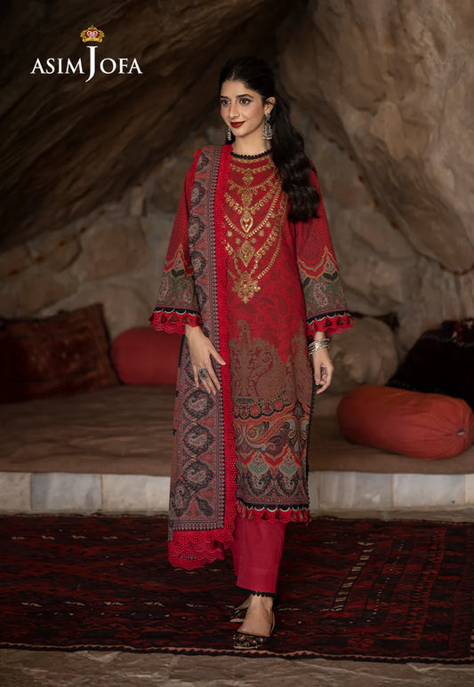 ASIM JOFA AJUW-02 EMBROIDERED KHADDAR