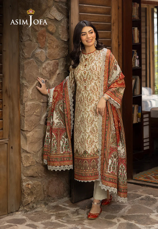 ASIM JOFA AJUW-44 PRINTED KHADDAR